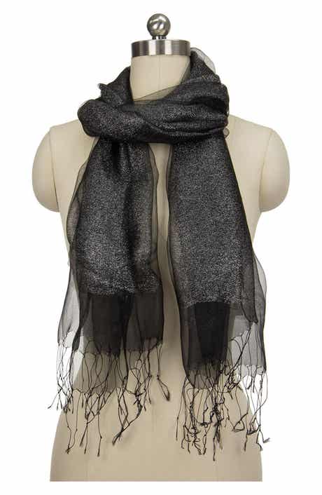 SAACHI Glitz Shimmer Silk Scarf