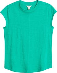 Caslon® Short Raglan Sleeve Cotton Tee