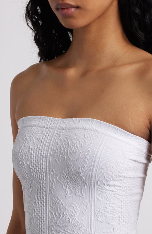 Bdg Urban Outfitters Tapestry Crop Tube Top In White