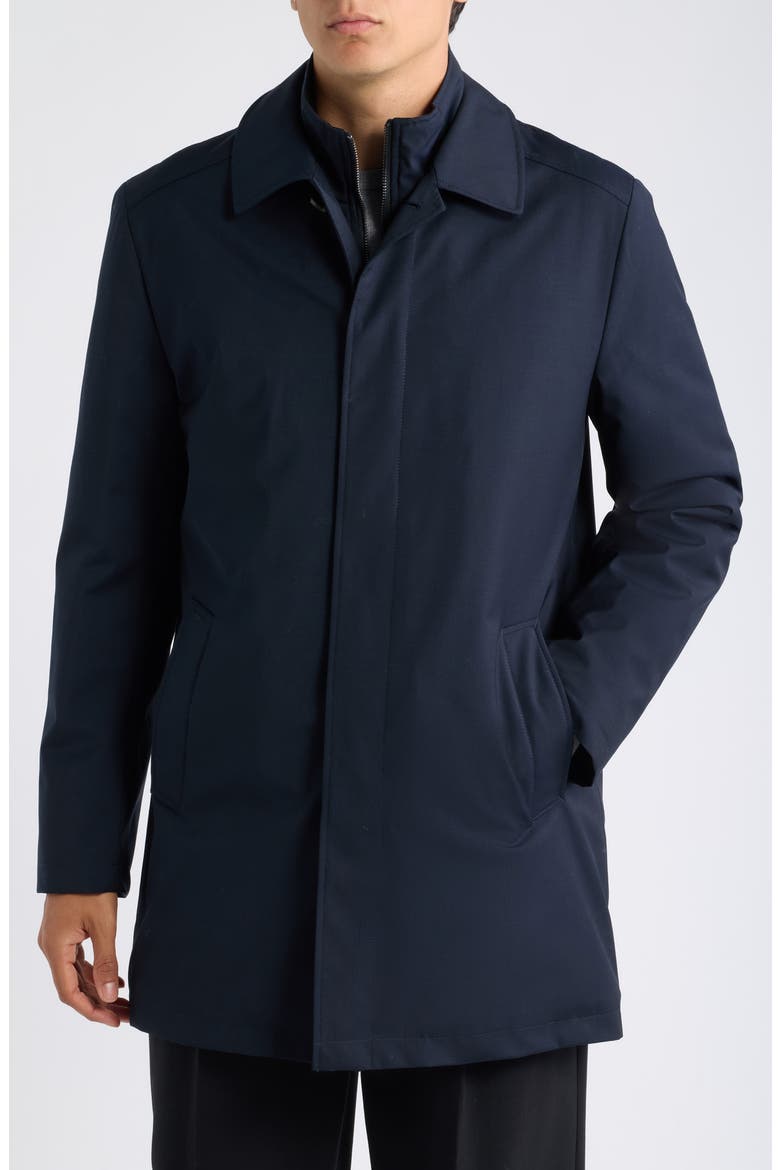 Samson Wool Car Coat with Removable Liner, Alternate, color, NAVY