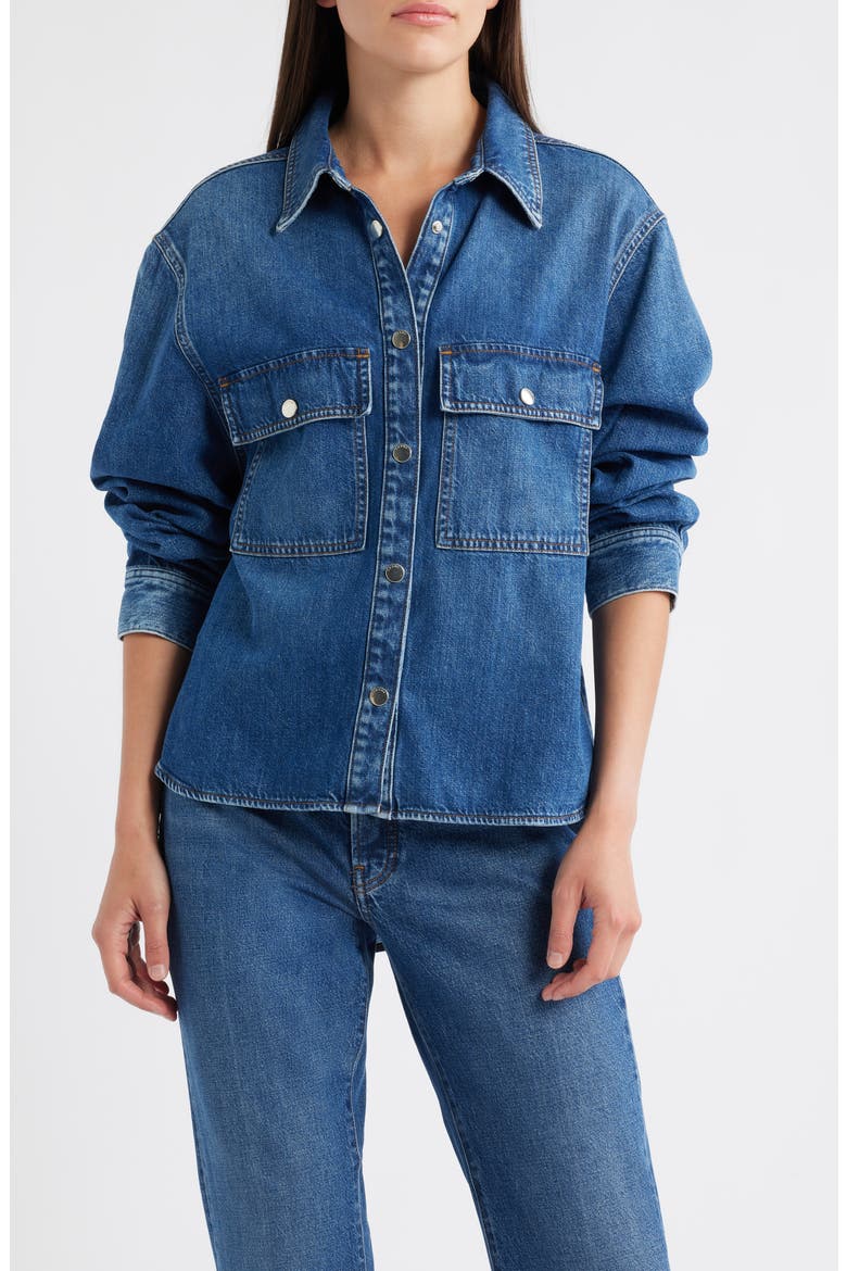 High Low Denim Shirt, Alternate, color, WANDER