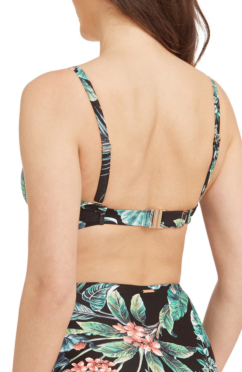 Sea Level Twist Front DD- & E-Cup Underwire Bikini Top, Alternate, color,