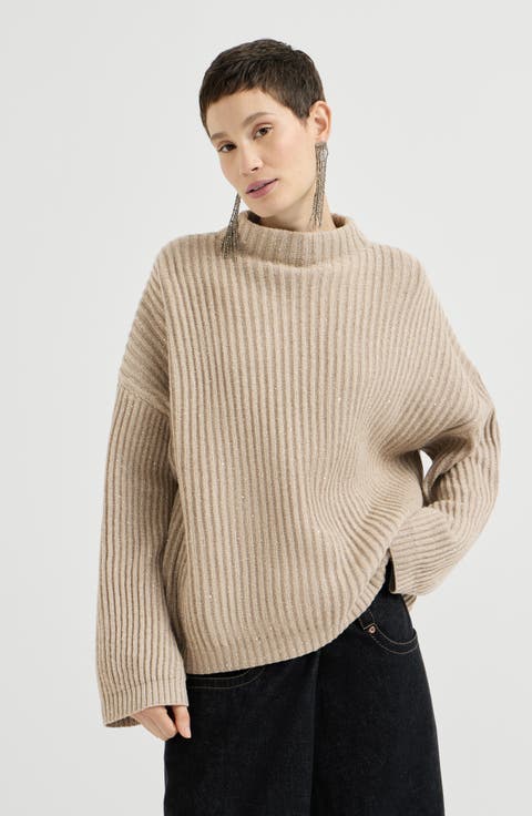 Sparkling & Dazzling cashmere and wool ribbed sweater