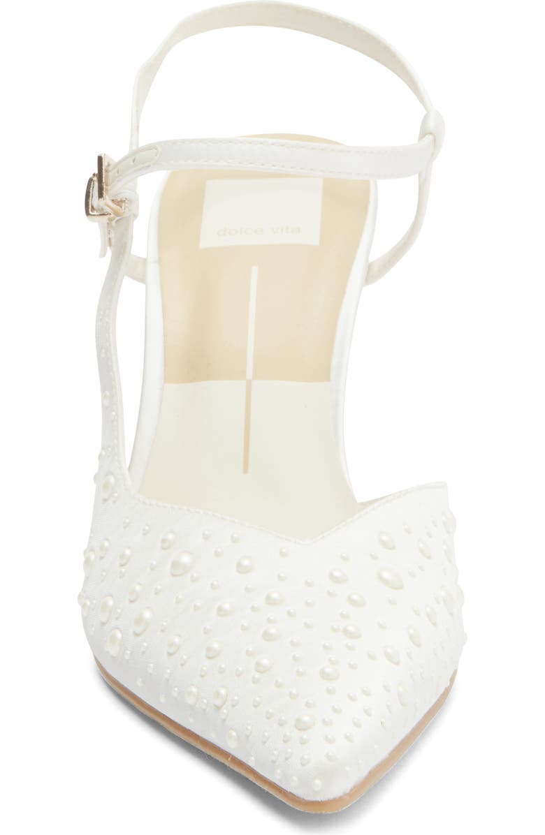 Dolce Vita Karly Embellished Pump, Alternate, color, White Crystal Satin