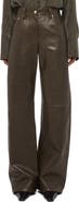 Helmut Lang Relaxed Bootcut Leather Pants