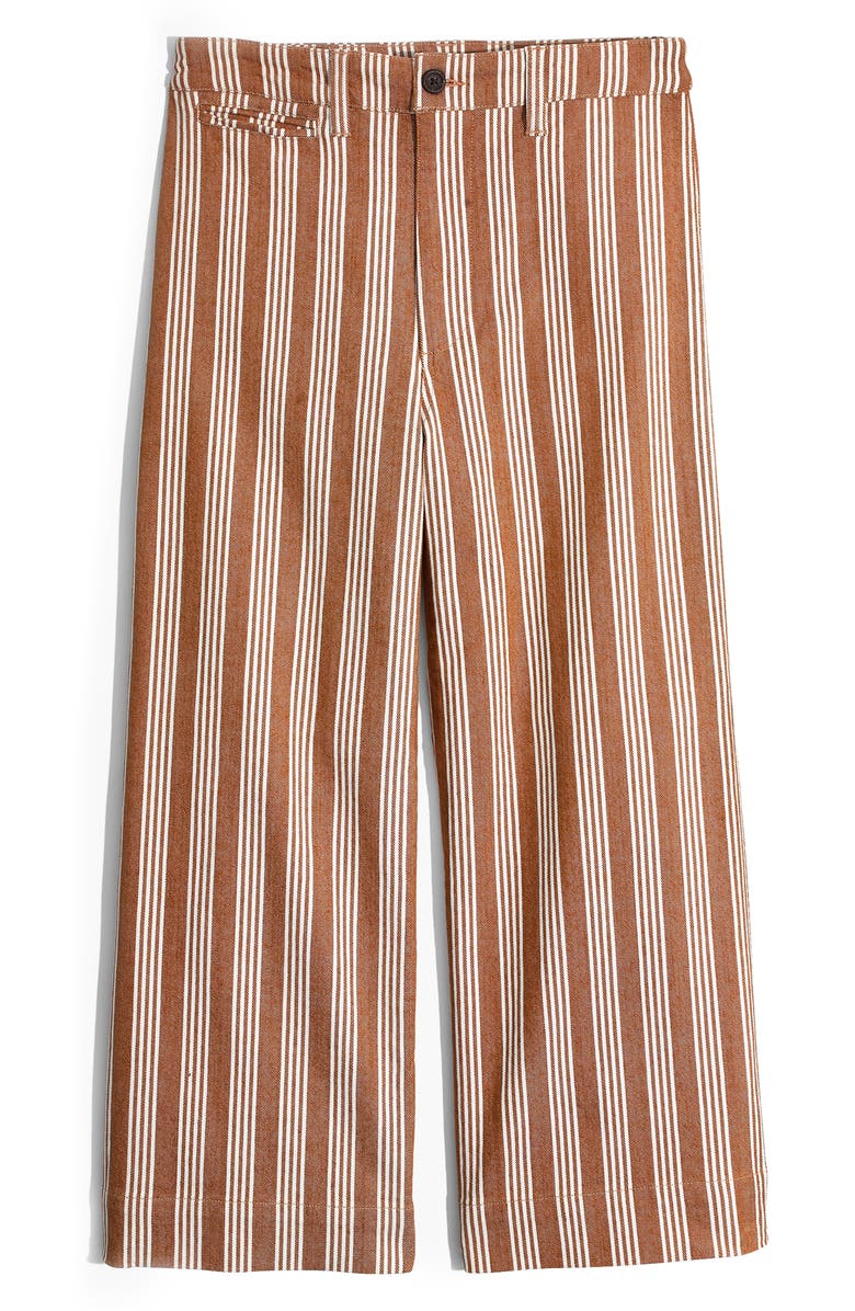 Madewell Emmett Stripe Crop Wide Leg Pants, Alternate, color,