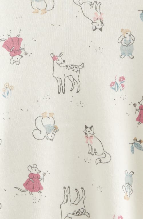 Nordstrom Print Cotton Footie In Multi