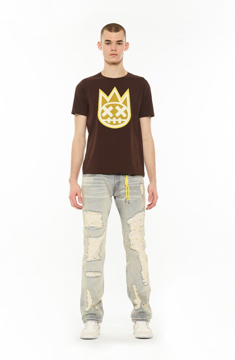 Cult of Individuality Rebel Ripped Straight Leg Jeans, Alternate, color, Iris