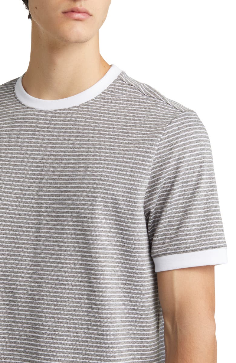 Robert Barakett Reznik Stripe Ringer T-Shirt, Alternate, color, Grey
