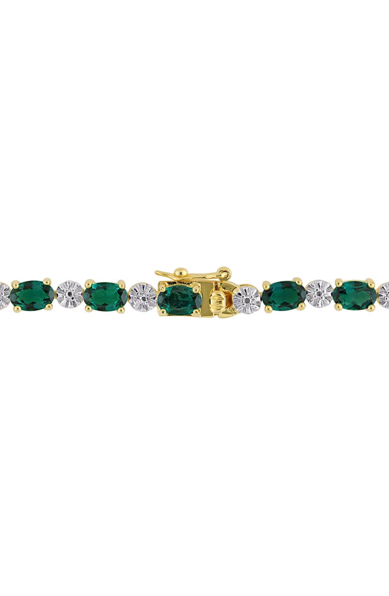 Julianna B. Lab-Created Emerald & Diamond Tennis Bracelet, Alternate, color,