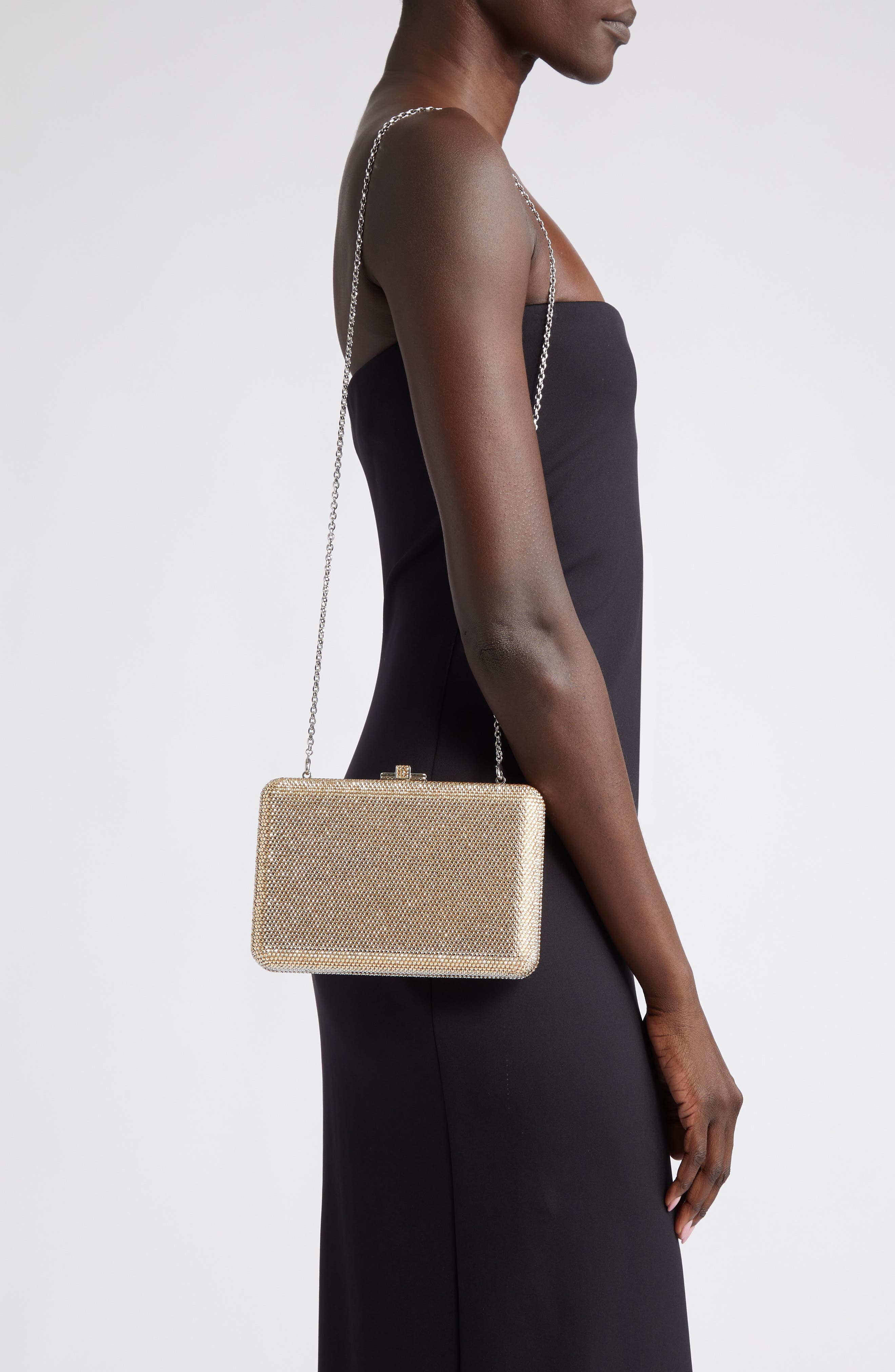 Slim Slide Clutch, Alternate, color, SILVER PROSECCO