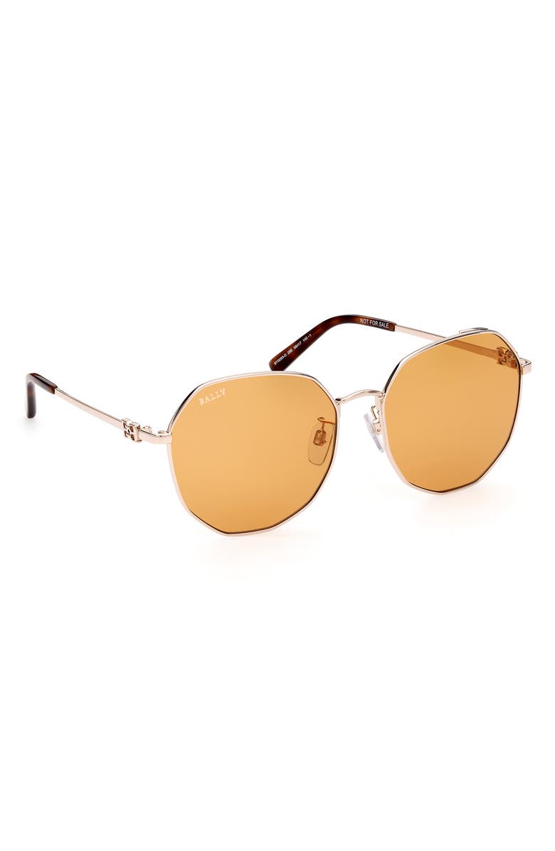 Bally 58mm Round Sunglasses, Alternate, color,