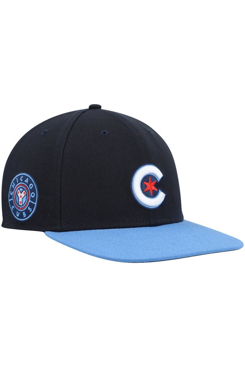 Men's '47 Navy Chicago Cubs 2021 City Connect Captain Snapback Hat, Main, color, Navy