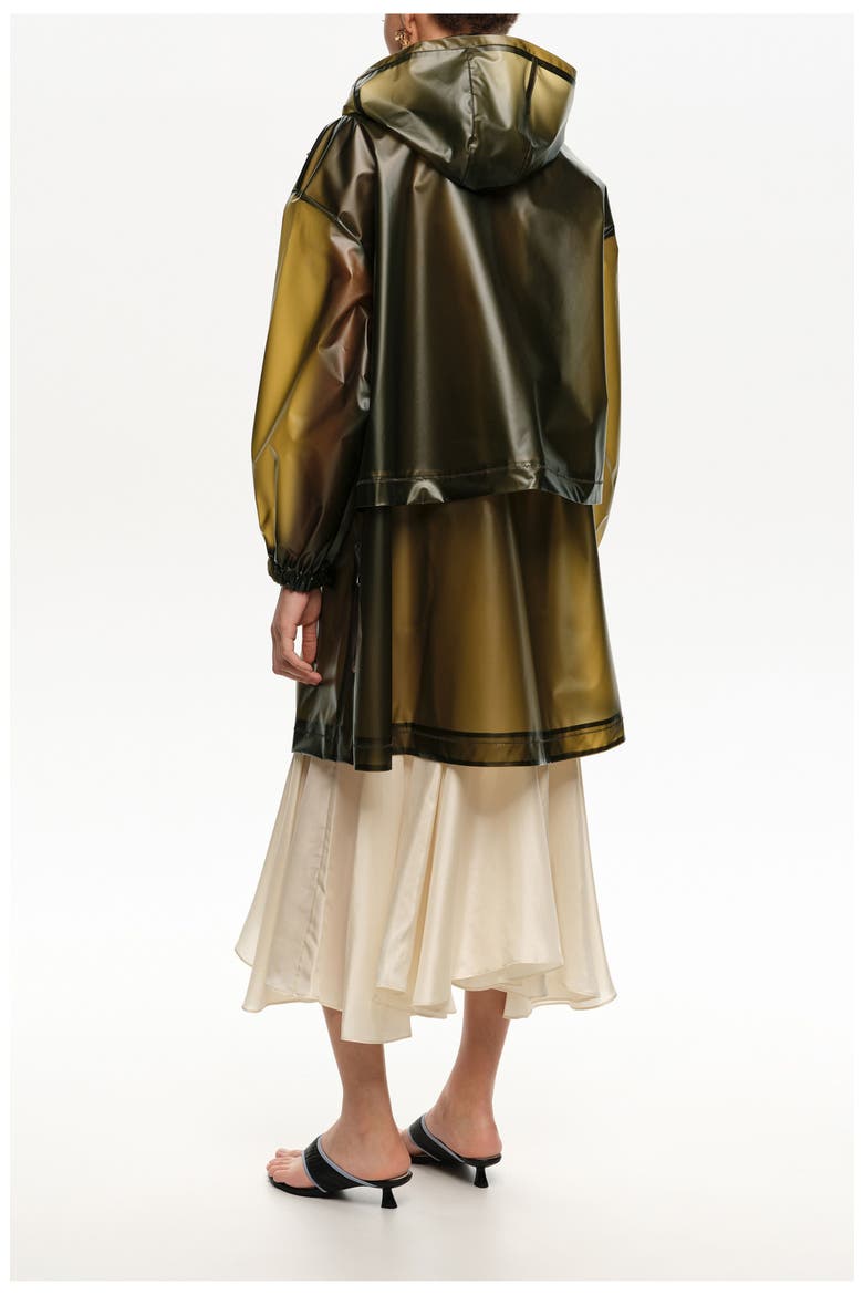A-line Transparent Trench, Alternate, color, OLIVE