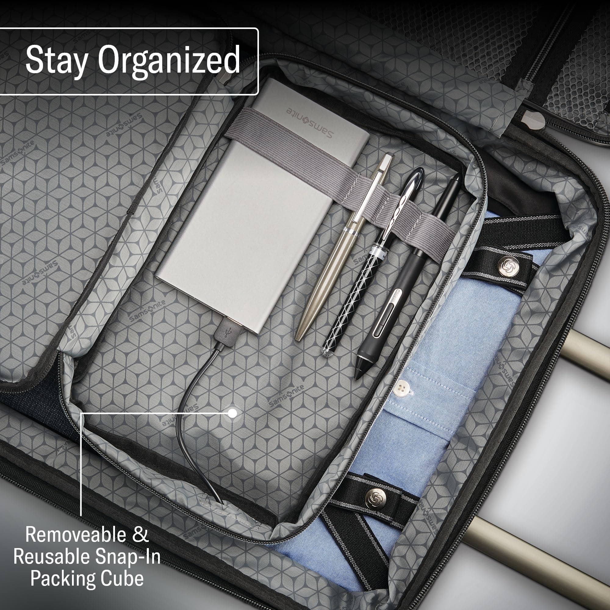 Samsonite Octiv Hardside Spinner Carry-On Luggage, Alternate, color, Aluminum Silver