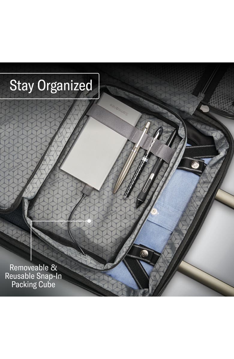 Samsonite Octiv Hardside Spinner Carry-On Luggage, Alternate, color, Aluminum Silver