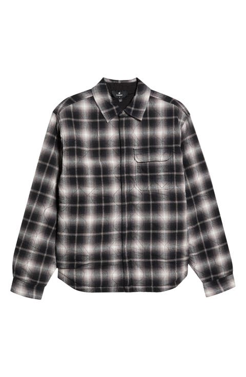 Logo Quilted Shirt Jacket