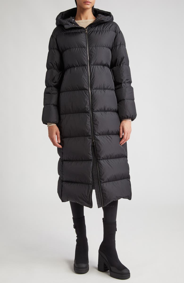 Moncler Bondree Water Repellent Hooded Down Coat, Main, color, 