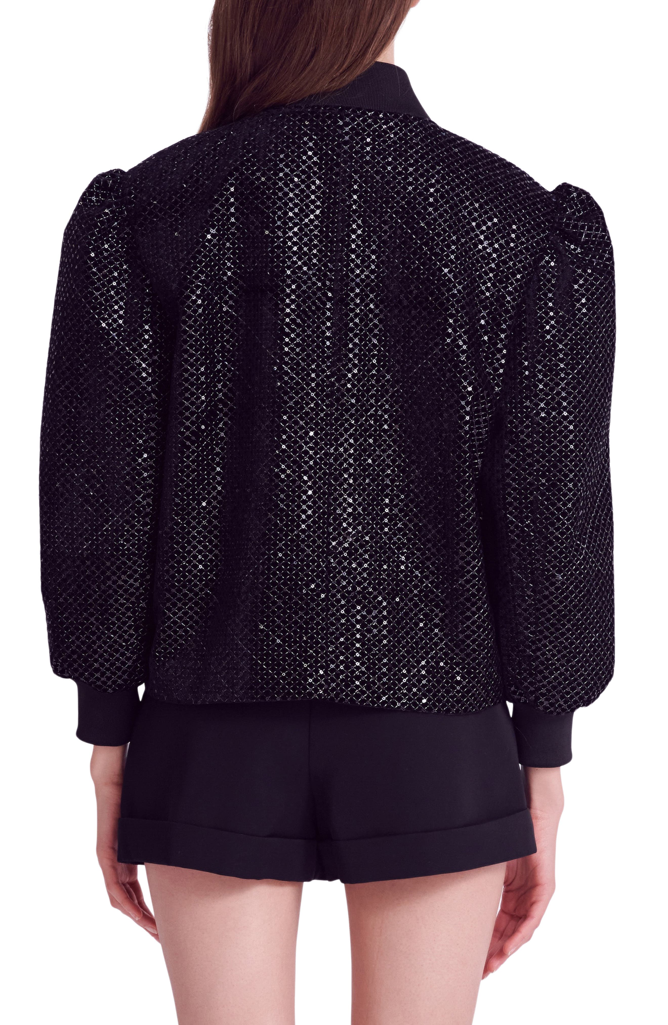 Sequin Velvet Bomber Jacket - image 2