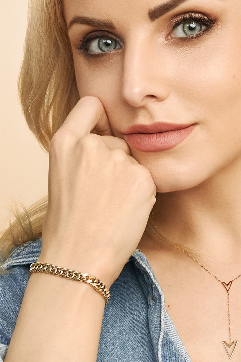 14K Yellow Gold Estate Cuban Bracelet, Alternate, color, Yellow Gold