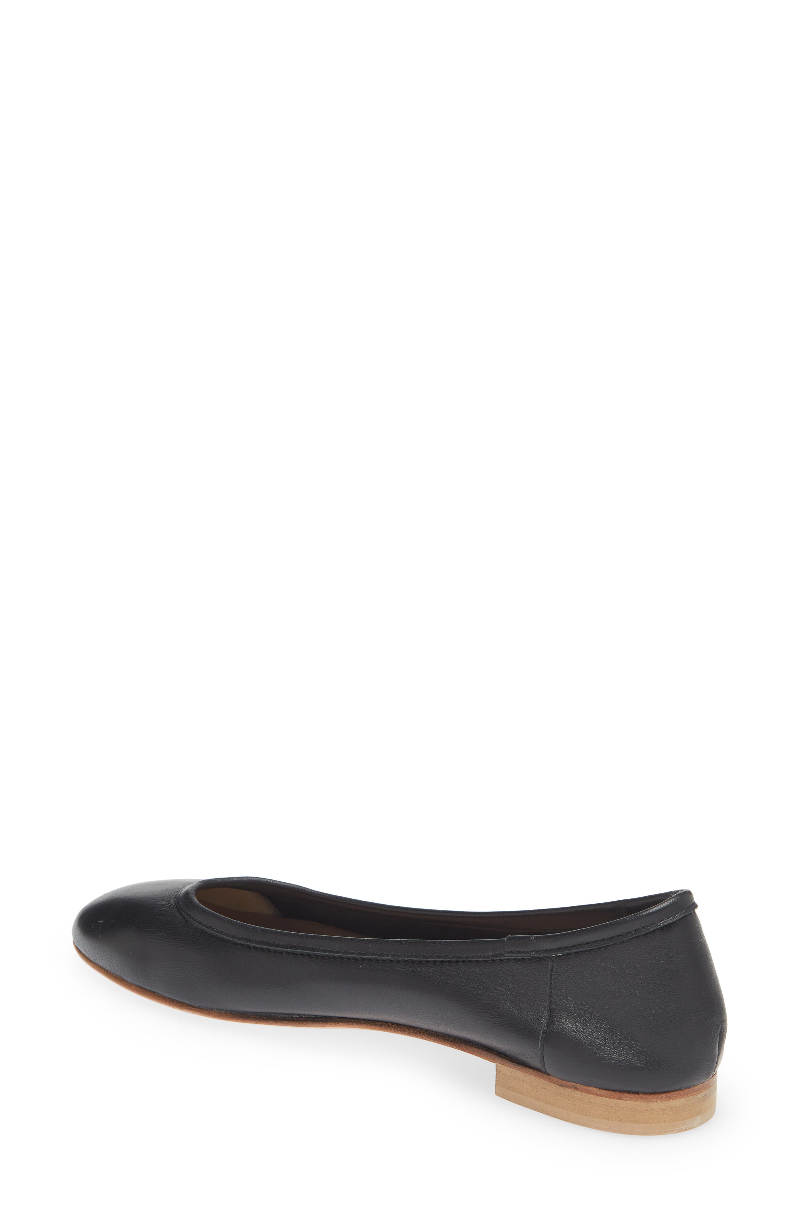 Bambolina Ballet Flat, Alternate, color, BLACK LEATHER