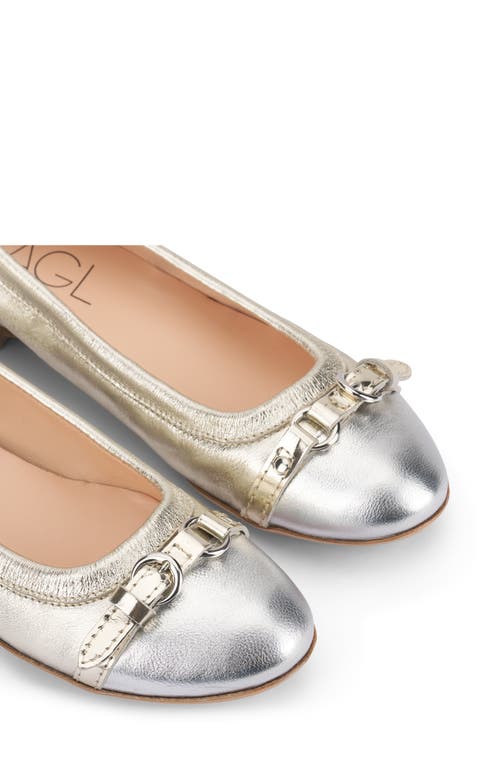 Agl Attilio Giusti Leombruni Agl Monika Cap Toe Ballet Flat In Silvernd-gold