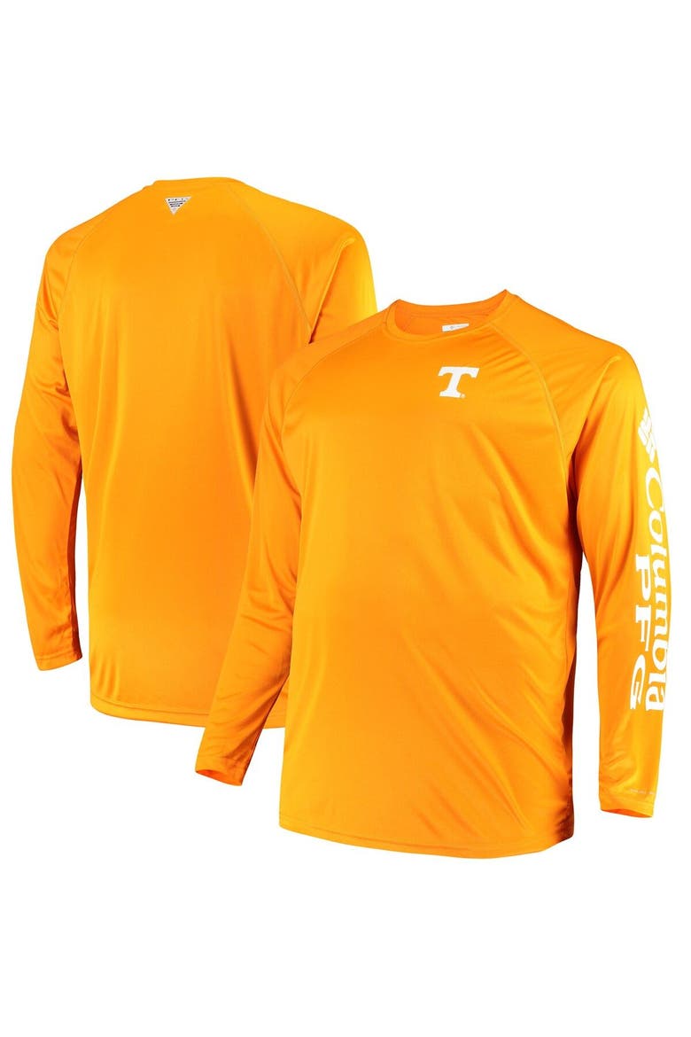 Men's Columbia Tennessee Orange Tennessee Volunteers Big & Tall Terminal Tackle Long Sleeve Omni-Shade T-Shirt, Main, color, Orange