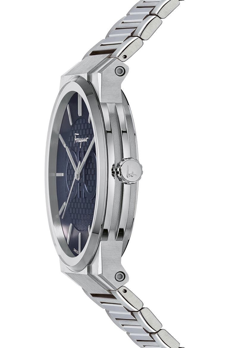 Salvatore Ferragamo Sapphire Bracelet Watch, 41mm, Alternate, color, STSTL