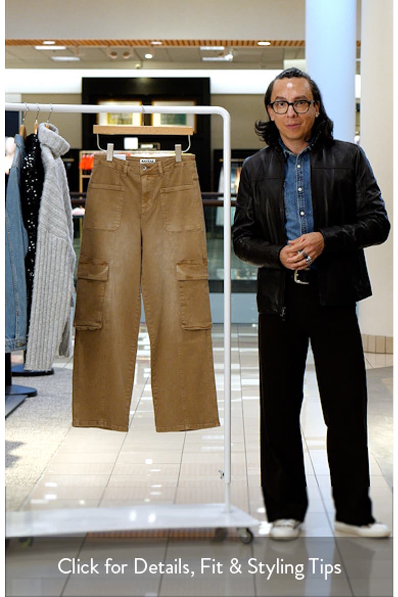 High Waist Wide Leg Cargo Jeans video
