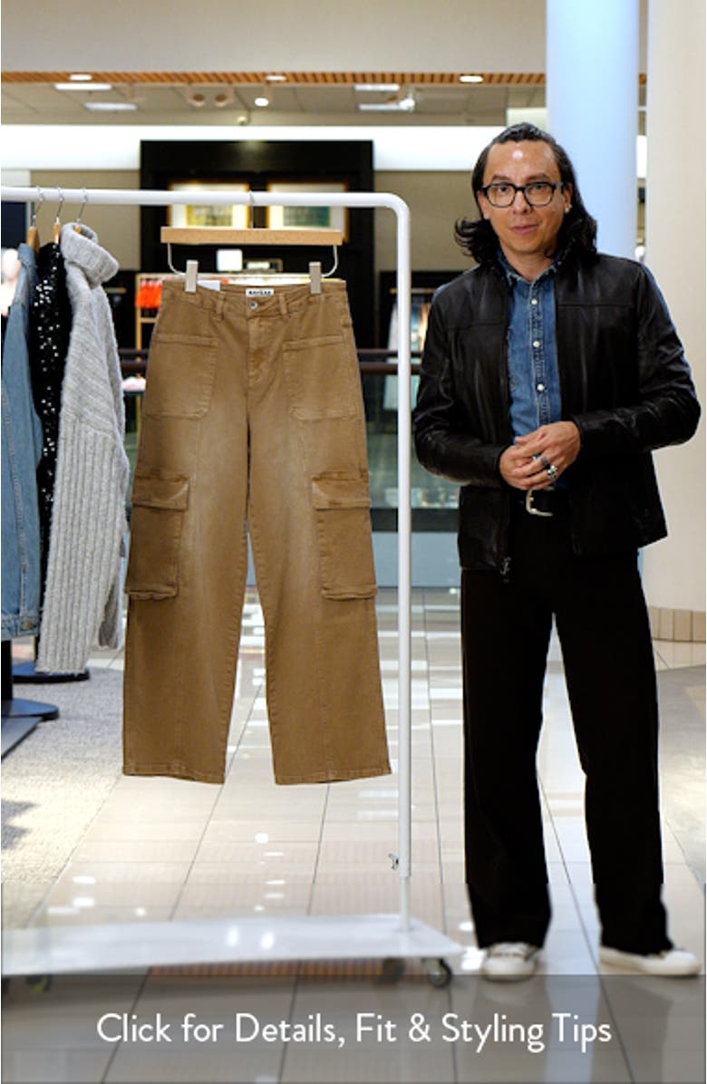 High Waist Wide Leg Cargo Jeans, sales video thumbnail