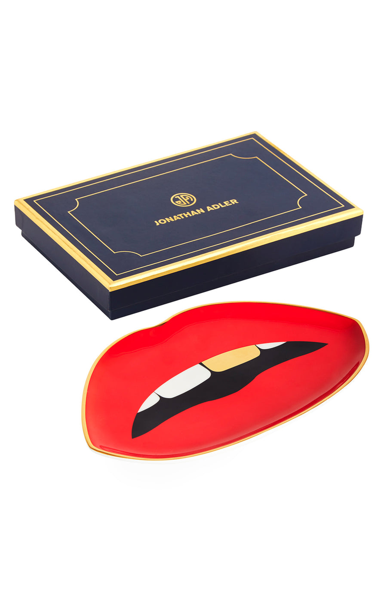 Jonathan Adler Lips Trinket Tray, Alternate, color,