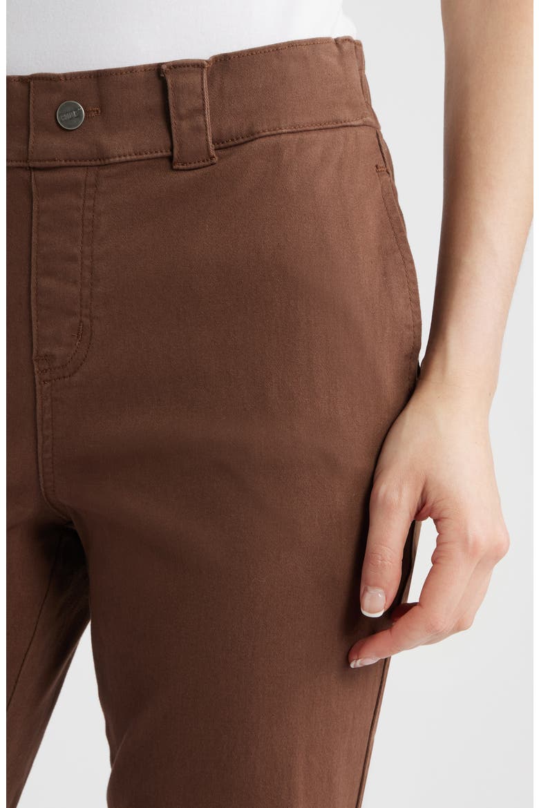 Kick Flare Stretch Cotton Pull-On Pants, Alternate, color, SHAVED CHOCOLATE