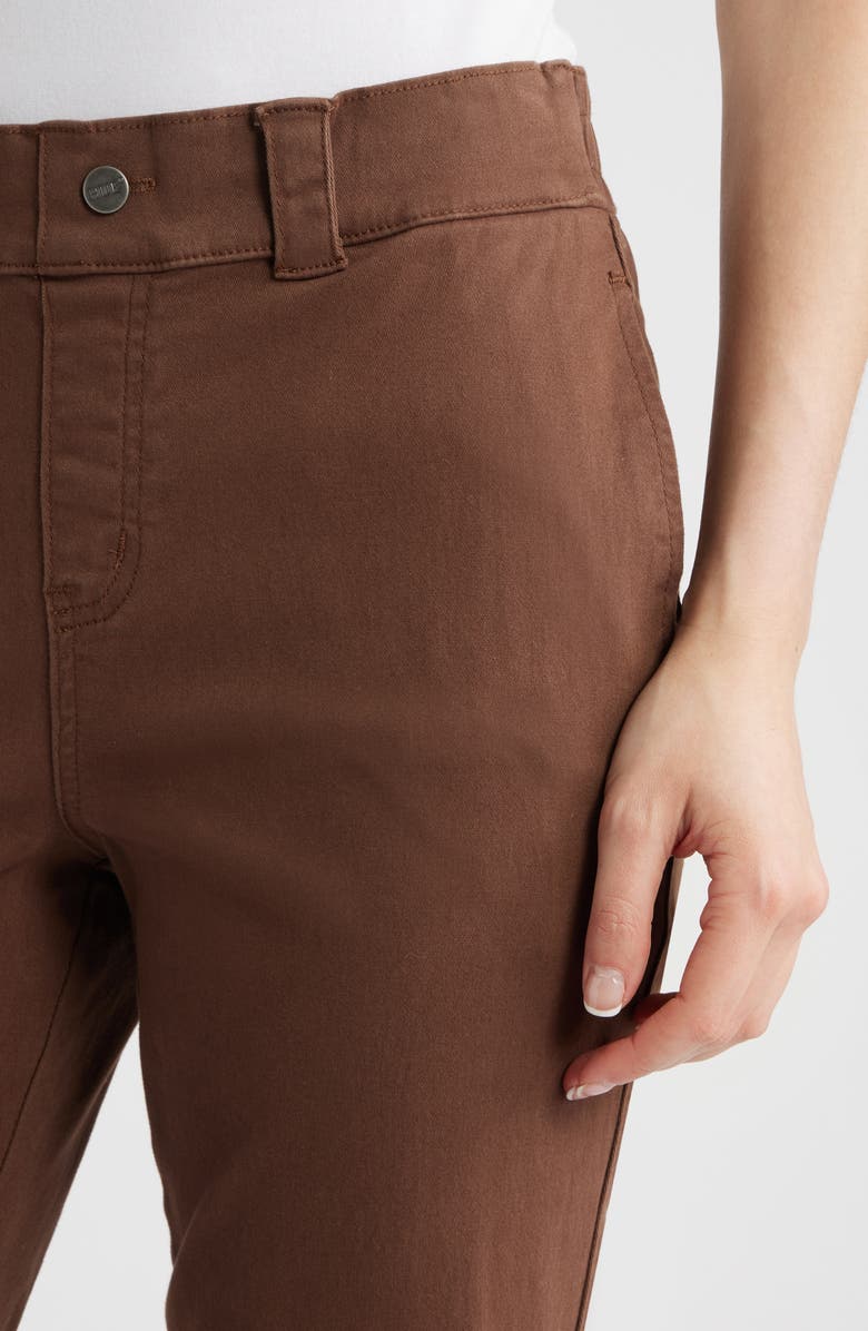 Hue Kick Flare Stretch Cotton Pull-On Pants, Alternate, color, Shaved Chocolate