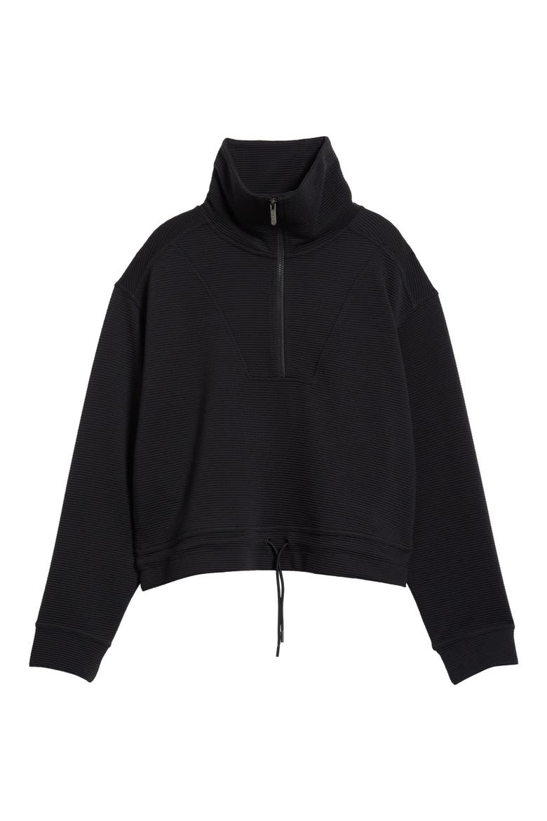 Kickback Ottoman Half Zip Pullover, Alternate, color, BLACK