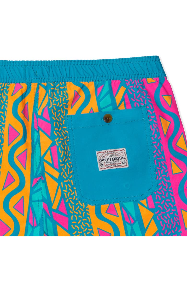 Party Pants Maui Wowie Swim Trunks, Alternate, color, Teal
