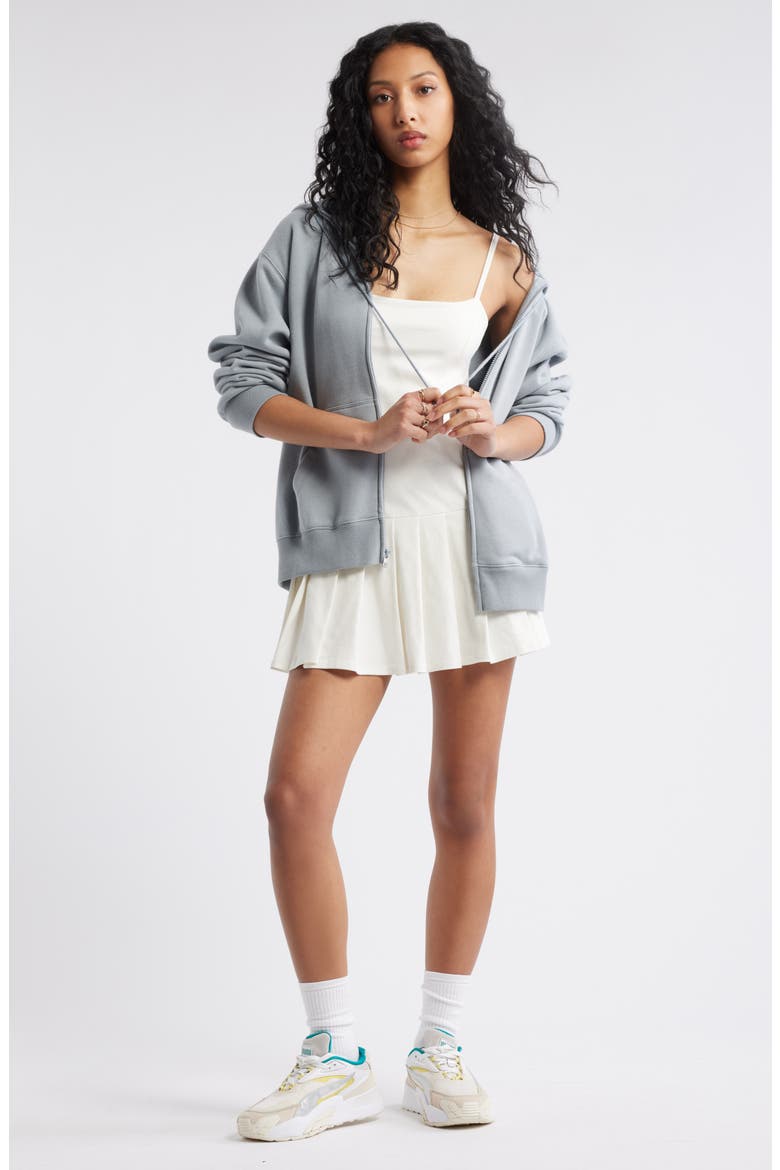 Sporty Skort Romper, Alternate, color, WHITE BLANC