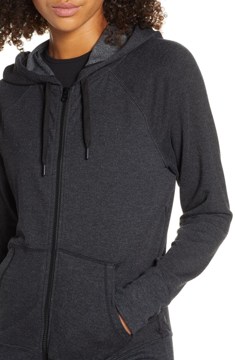 Zella Go To Zip Hoodie, Alternate, color, 