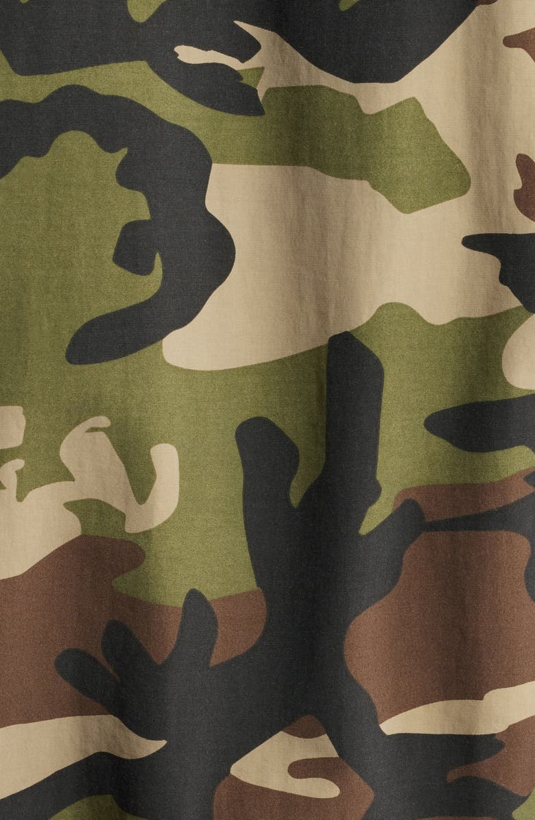 Fear of God Essentials Gender Inclusive Camo Print Hooded Jacket, Alternate, color,