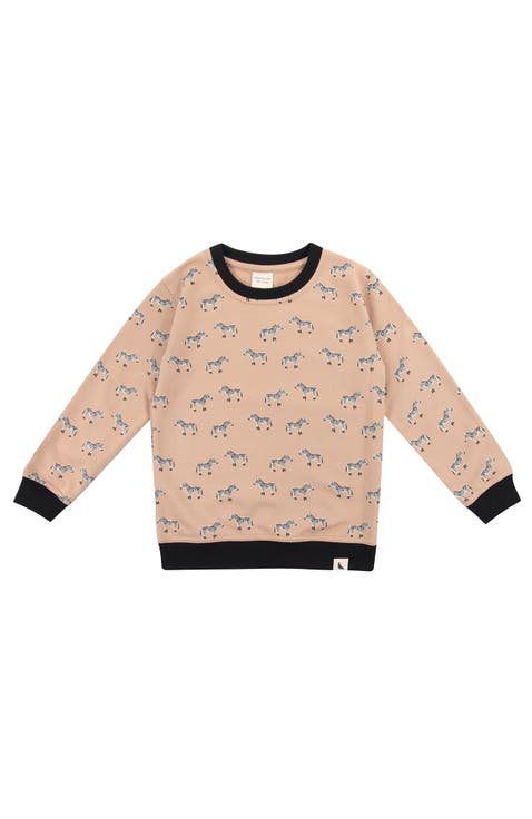 Organic Cotton Zebra Print Sweatshirt (Toddler, Little Kids, Big Kids)