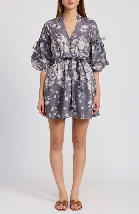Puff Sleeve Floral Dresses for Women
