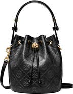 Tory Burch Mini T Monogram Debossed Bucket Bag | Nordstrom Tory Burch Mini T Monogram Debossed Bucket Bag | Nordstrom