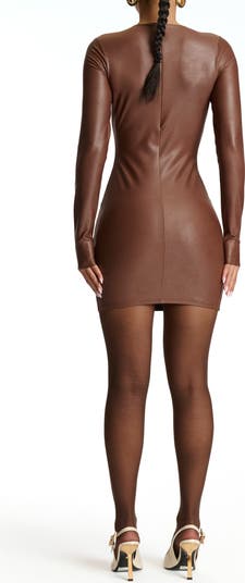 Got Me Drippin' Faux Leather Minidress