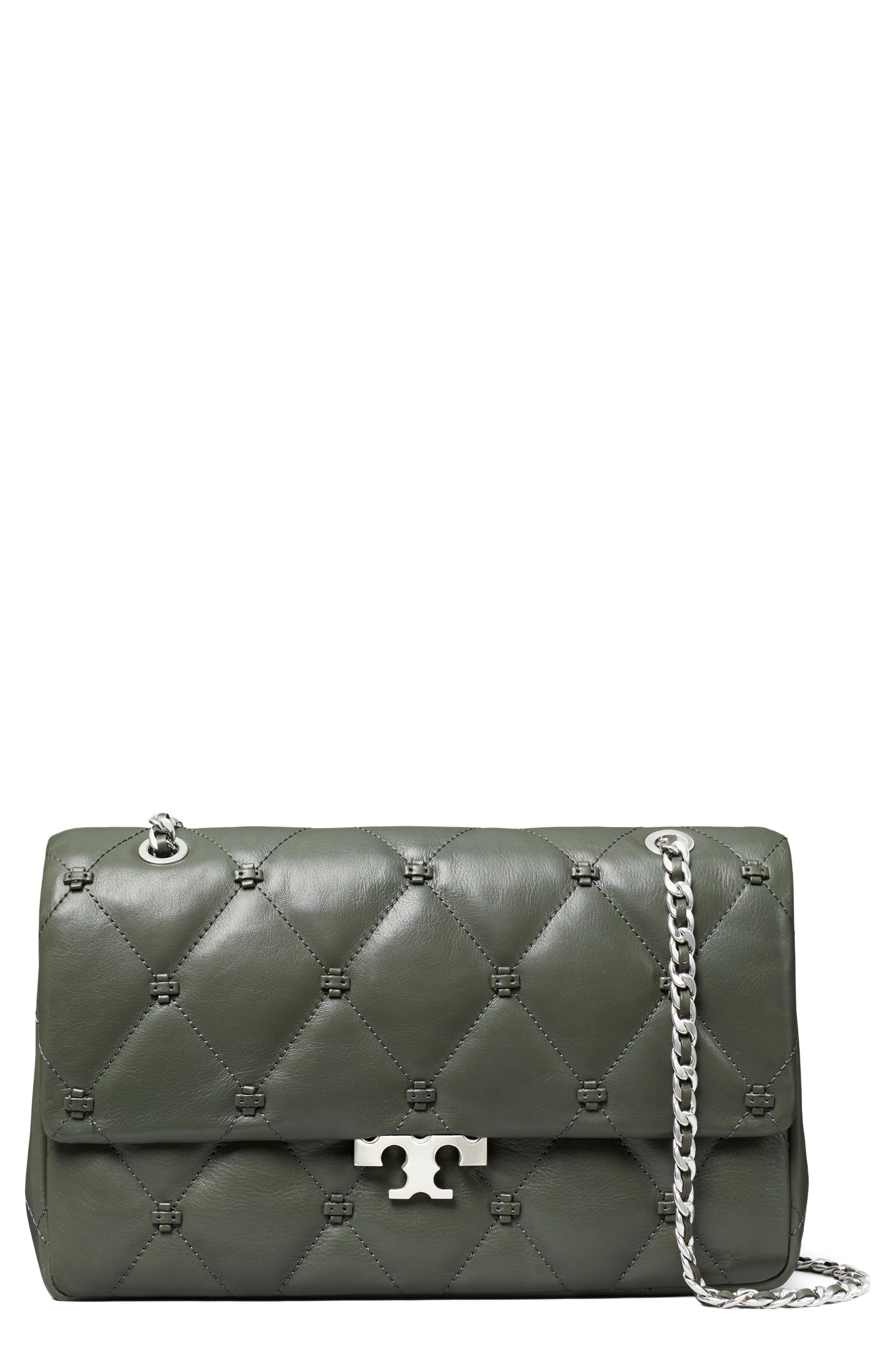 Bunny Knot Leather Shoulder Bag, Main, color, OBSIDIAN