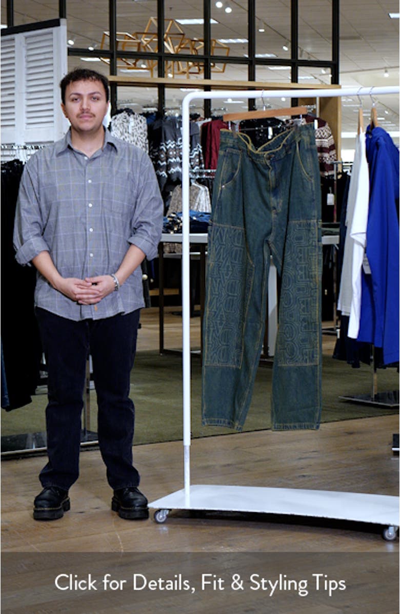 Berkeley Monogram Double Knee Denim Carpenter Pants, sales video thumbnail