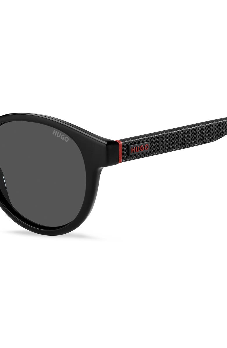 HUGO 51mm Panthos Sunglasses, Alternate, color, Black/ Grey
