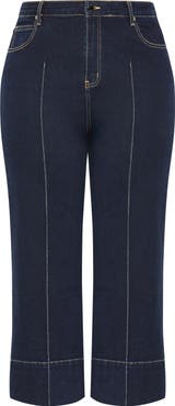 City Chic Millie Crop Wide Leg Jeans