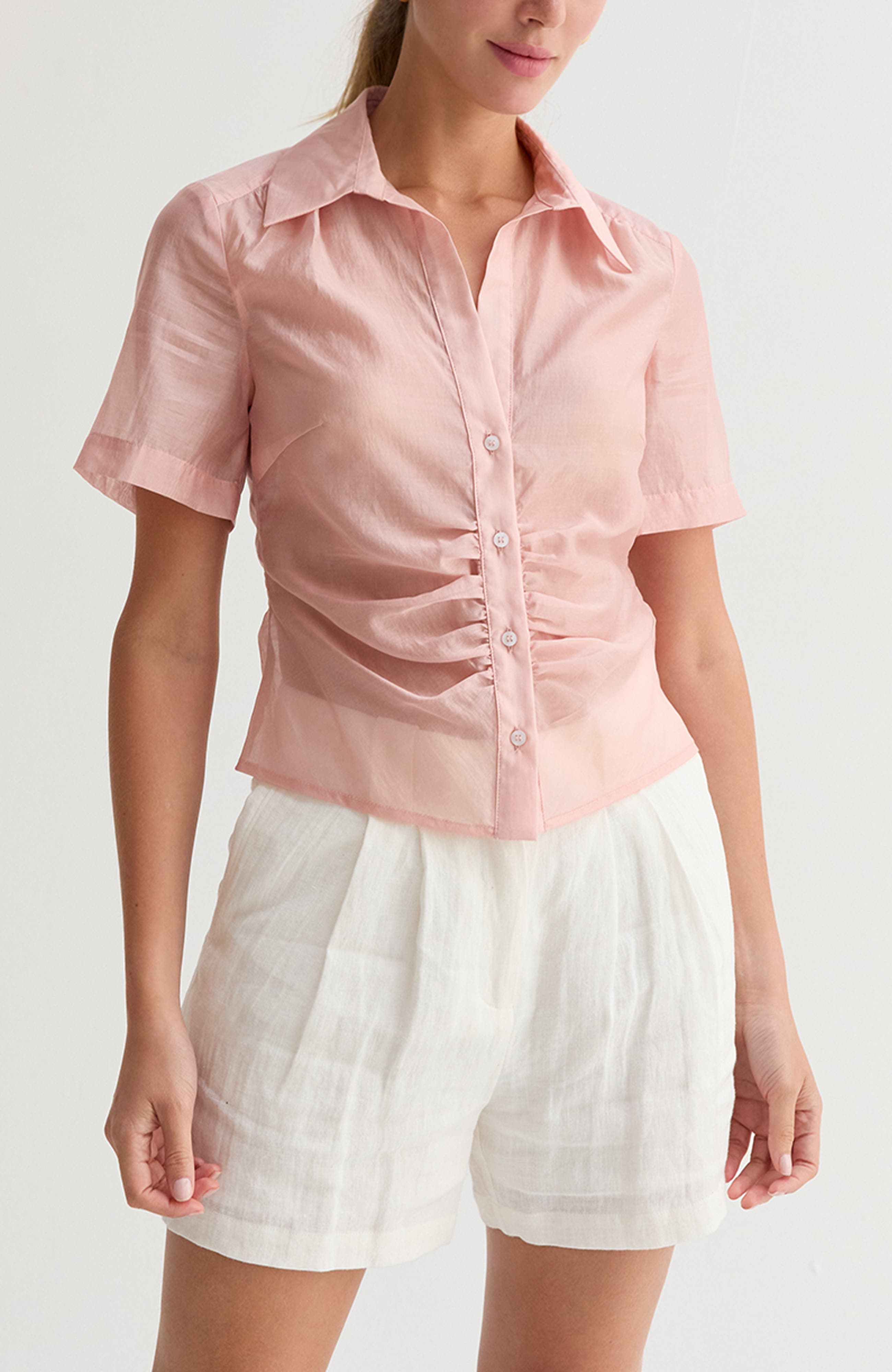Tencel Blend Button Up Top - image 3