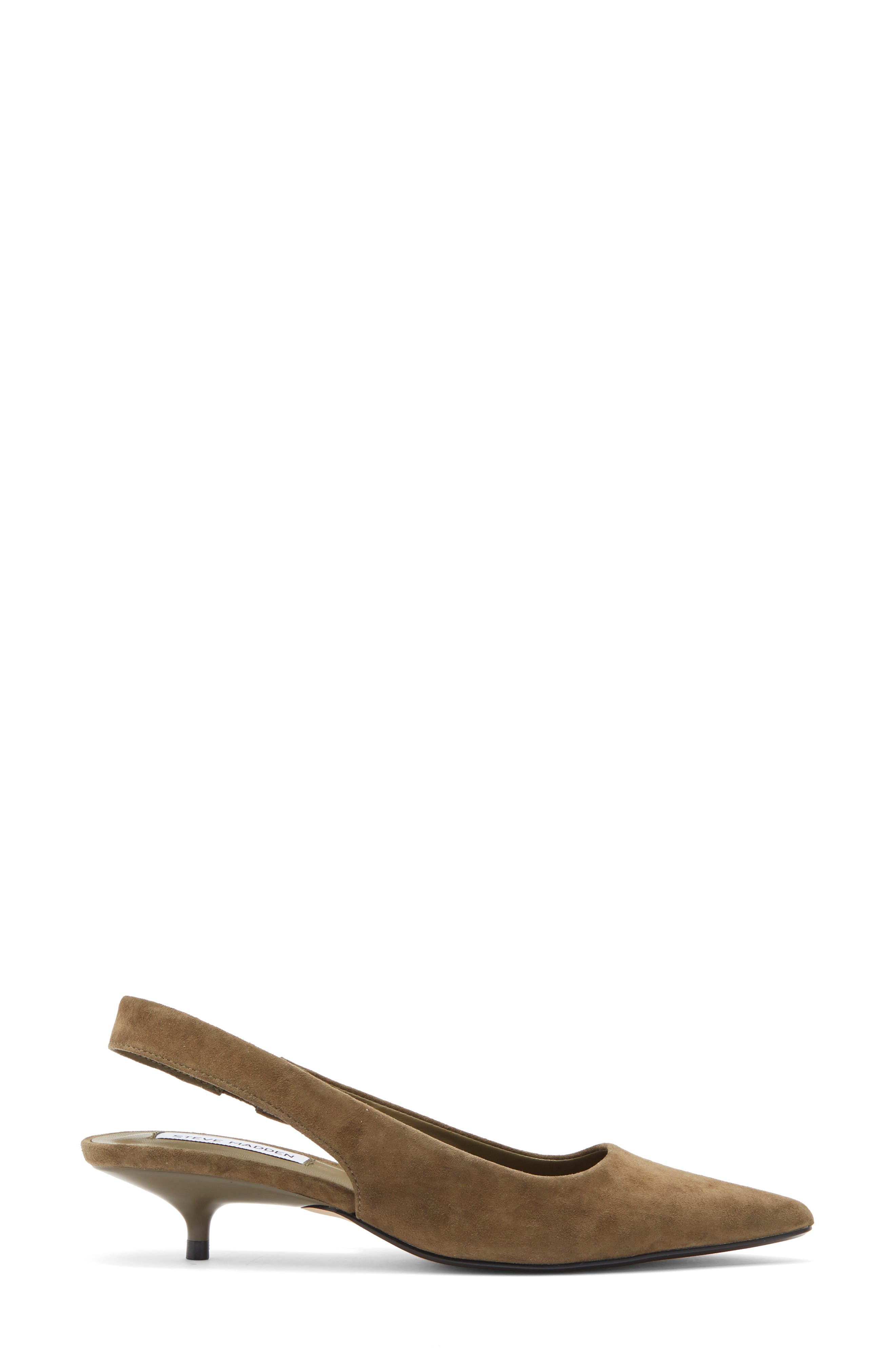 Leilany Pointed Toe Slingback Pump, Alternate, color, OLIVE SUEDE