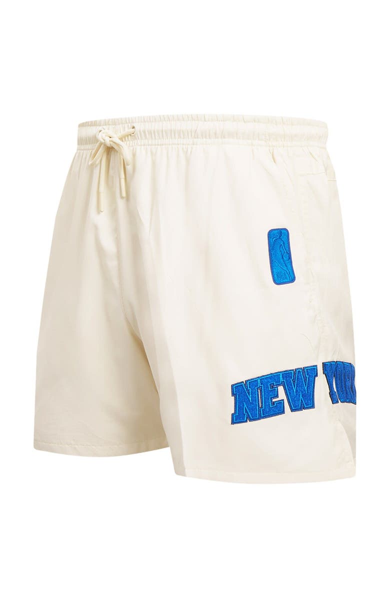 PRO STANDARD Men's Pro Standard Cream New York Knicks Triple Tonal Woven Shorts, Alternate, color, 
