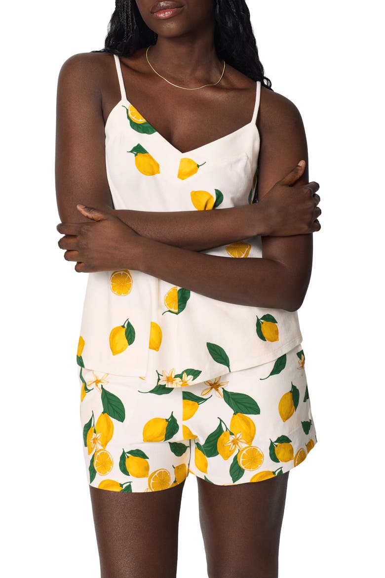 Print Short Pajamas, Alternate, color, MAIN SQUEEZE BORDER